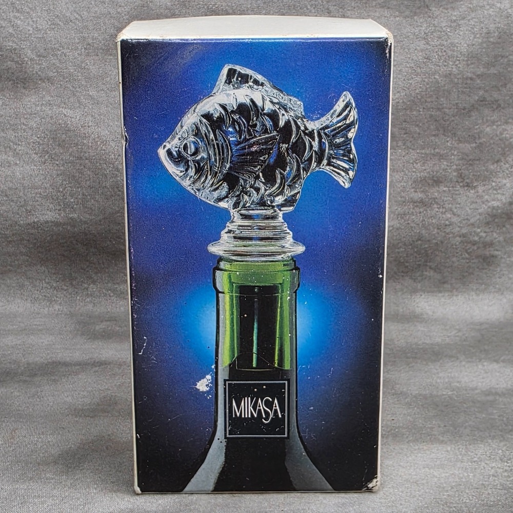 Mikasa Nature's Catch Fish Lead Crystal Bottle Stopper